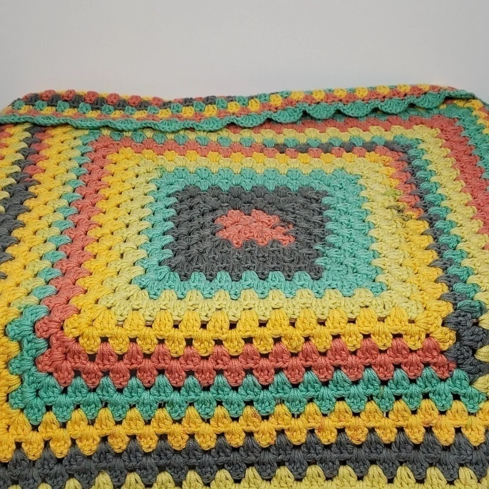 Handmade Chunky Crocheted Blanket  22